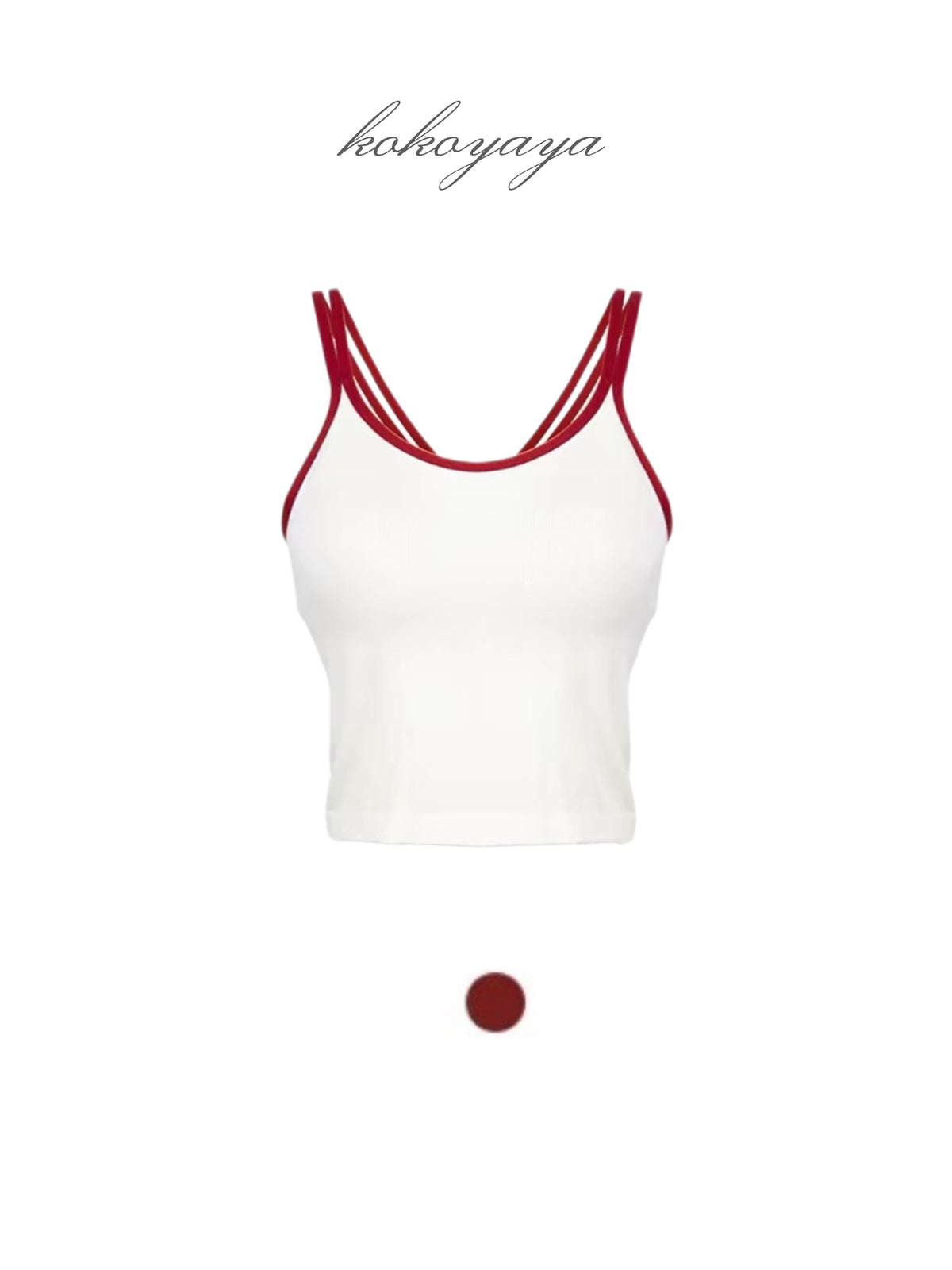 kokoyaya White Top Red Tennis Skirt Q017