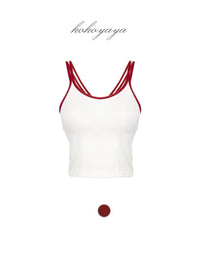 kokoyaya White Top Red Tennis Skirt Q017