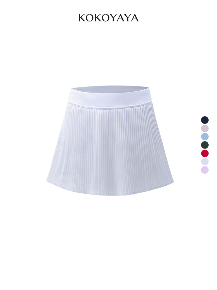 kokoyaya tennis short skirt, quick-drying badminton skirt, high-rise anti-exposure A-line marathon tennis skirt