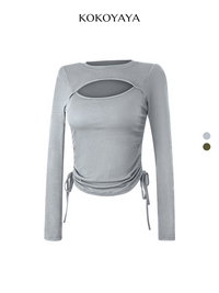 kokoyaya yoga suit, long-sleeved top, Pilates, beautiful and high-end sports suit with chest pads