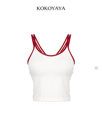 kokoyaya tennis sports suit suspender vest women with chest pad pleated running badminton short skirt tennis dress