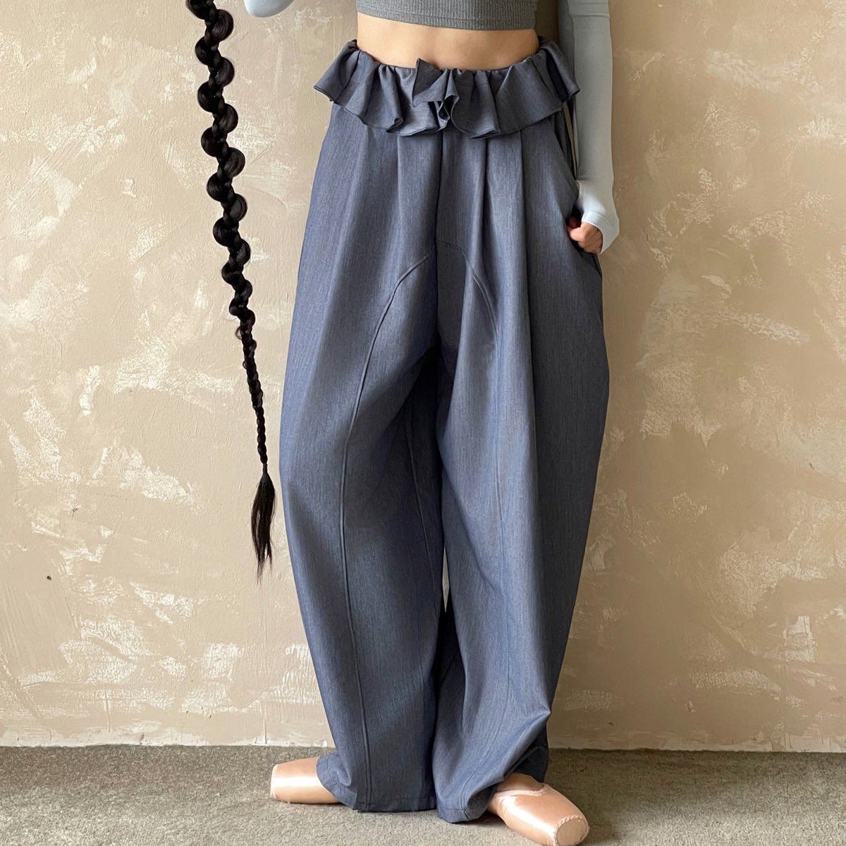 kokoyaya dance pants, wide-leg flower bud pants, machete pants, modern classical dance training pants,