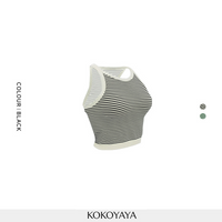 kokoyaya summer striped sports vest women training breathable tights fitness yoga clothes women