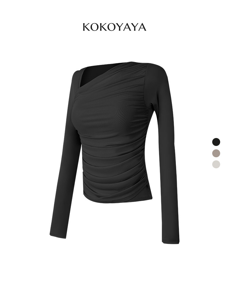 kokoyaya white mesh beautiful yoga long-sleeved top professional gym exercise suit