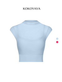 kokoyaya integrated fixed chest pad vest yoga suit splicing mesh fitness suit sports underwear summer