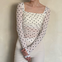 kokoyaya yoga top, female ballet dance, sports, wave dot T-shirt, fitness, long sleeves Y101