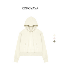 kokoyaya sports sweater pink short yoga suit plus velvet women's warm zipper fitness top hooded coat