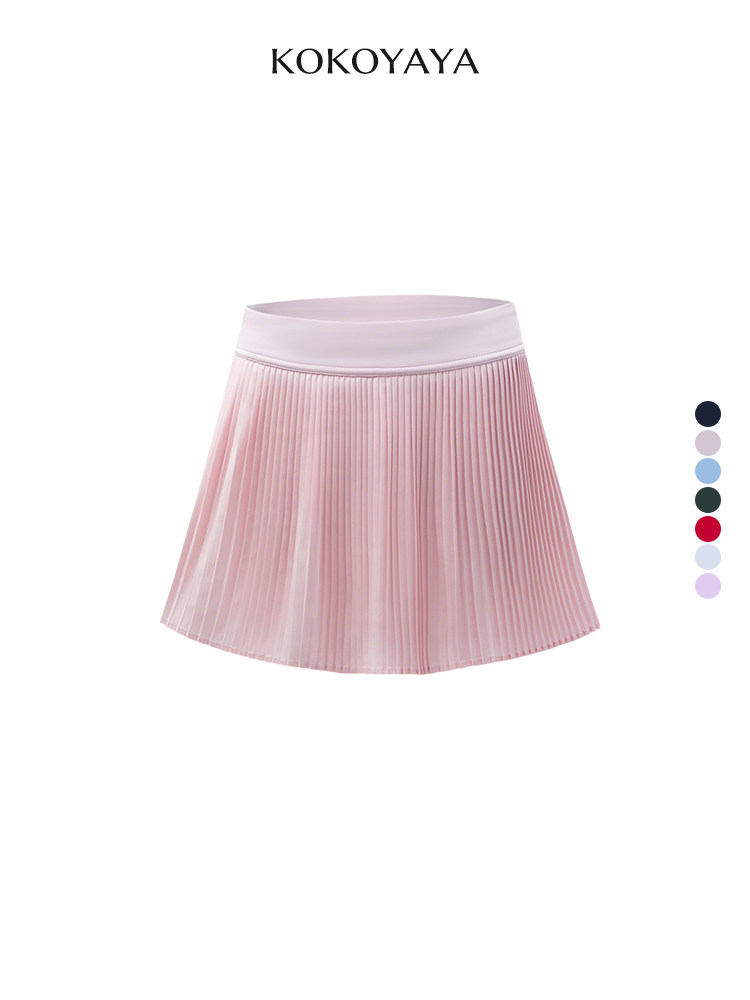 kokoyaya tennis short skirt, quick-drying badminton skirt, high-rise anti-exposure A-line marathon tennis skirt