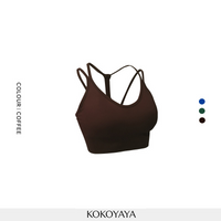 kokoyaya Klein blue belt beautiful back sports bra women's tight training top fitness yoga underwear