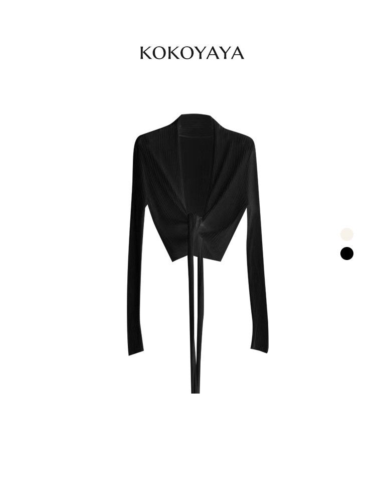 kokoyaya spring new sports T-shirt women's long-sleeved strap bow blouse women's casual yoga dress