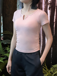 kokoyaya summer tight-fitting quick-drying sports top women's short-sleeved T-shirt with chest pad training fitness yoga dress