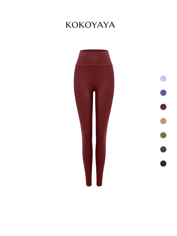 kokoyaya Purple High Waist Yoga Leggings, Tummy & Butt Lifting for Fitness Pilates K035
