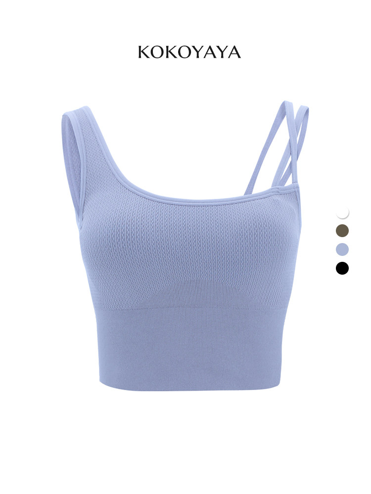 kokoyaya sports vest beautiful back integrated bra tight fitness suit yoga top for women