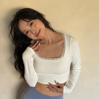 kokoyaya yoga top, long-sleeved sports, fitness, tight-fitting T-shirt, Pilates dance training clothes