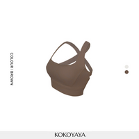 kokoyaya Sports Bra with Padded Cups, High Elastic Shockproof Camisole for Yoga & Fitness