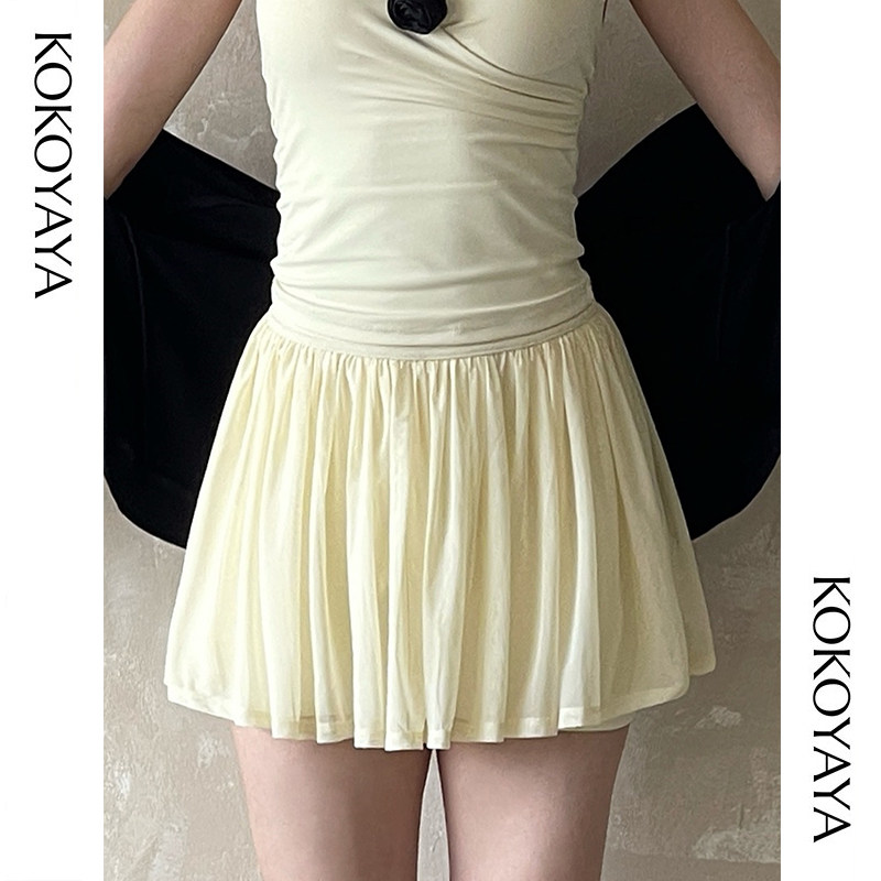 kokoyaya tennis skirt women pleated skirt sports badminton marathon yoga pilates suit running short skirt