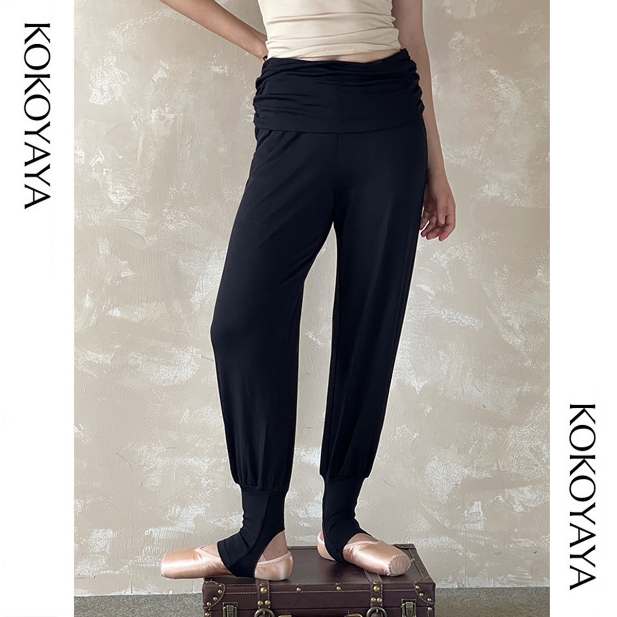 kokoyaya women's sports pants dance fitness pantswaist Pilates yoga pants