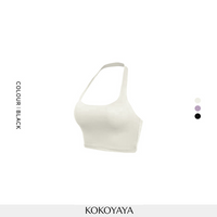 kokoyaya yoga vest sports underwear fitness top women's purple hanging neck beautiful back Pilates training dress B023