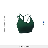 kokoyaya Klein blue belt beautiful back sports bra women's tight training top fitness yoga underwear