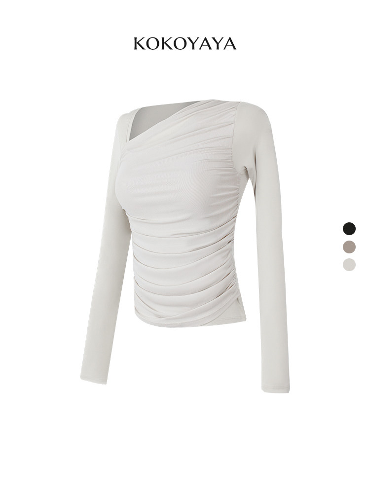 kokoyaya white mesh beautiful yoga long-sleeved top professional gym exercise suit