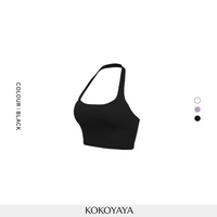kokoyaya yoga vest sports underwear fitness top women's purple hanging neck beautiful back Pilates training dress B023