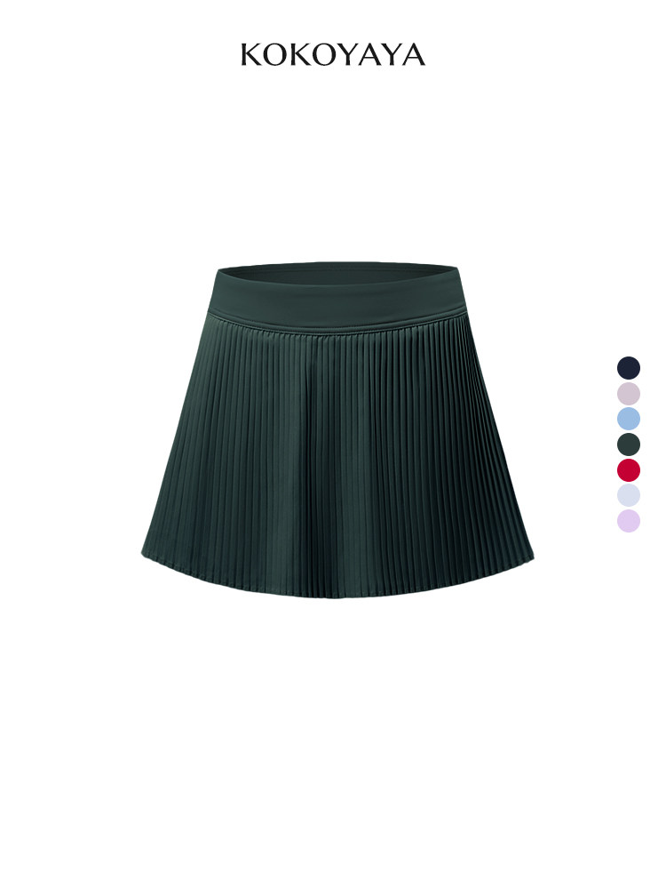 kokoyaya tennis short skirt, quick-drying badminton skirt, high-rise anti-exposure A-line marathon tennis skirt