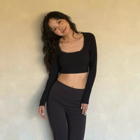 kokoyaya yoga top, long-sleeved sports, fitness, tight-fitting T-shirt, Pilates dance training clothes