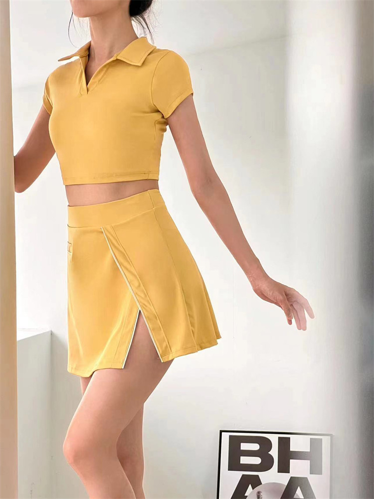 kokoyaya tennis dress suit women's anti-exposure badminton dress golf training dress yoga short skirt