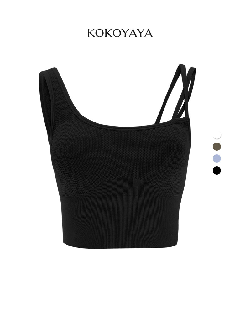 kokoyaya sports vest beautiful back integrated bra tight fitness suit yoga top for women