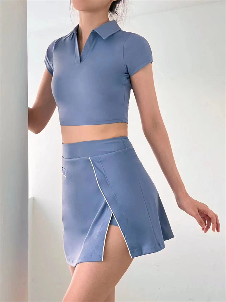 kokoyaya tennis dress suit women's anti-exposure badminton dress golf training dress yoga short skirt