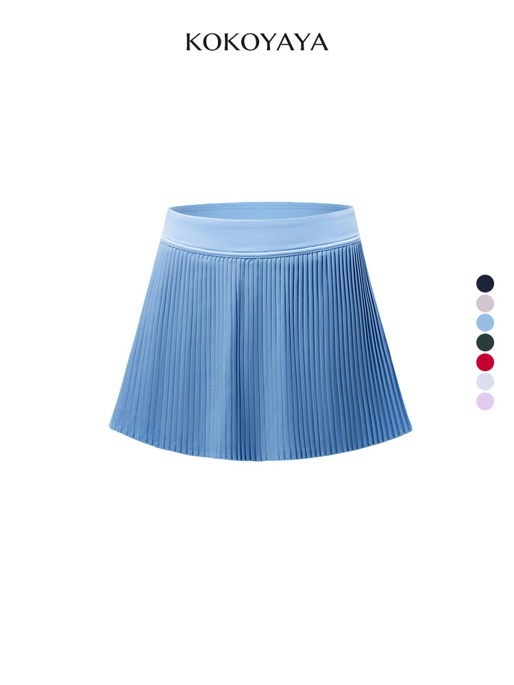 kokoyaya tennis short skirt, quick-drying badminton skirt, high-rise anti-exposure A-line marathon tennis skirt