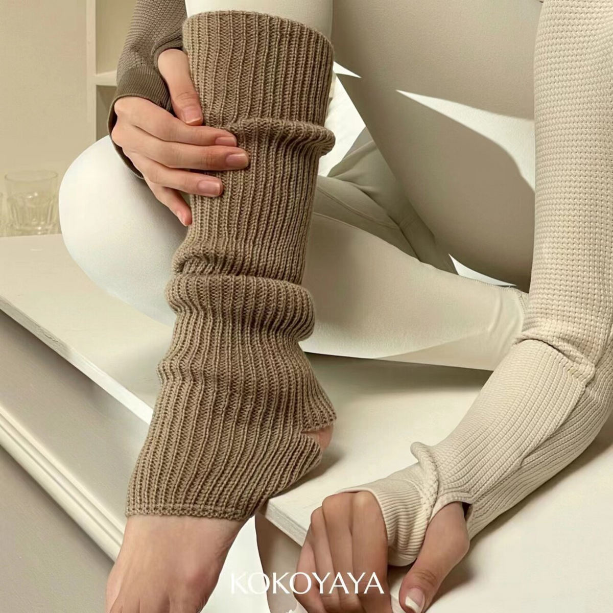 kokoyaya professional yoga socks Pilates knitted foot socks medium tube pile socks W007