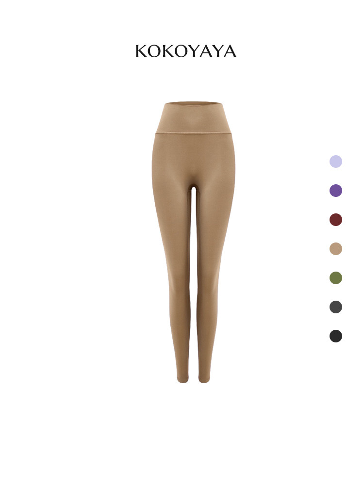 kokoyaya Purple High Waist Yoga Leggings, Tummy & Butt Lifting for Fitness Pilates K035