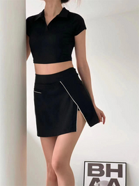 kokoyaya tennis dress suit women's anti-exposure badminton dress golf training dress yoga short skirt
