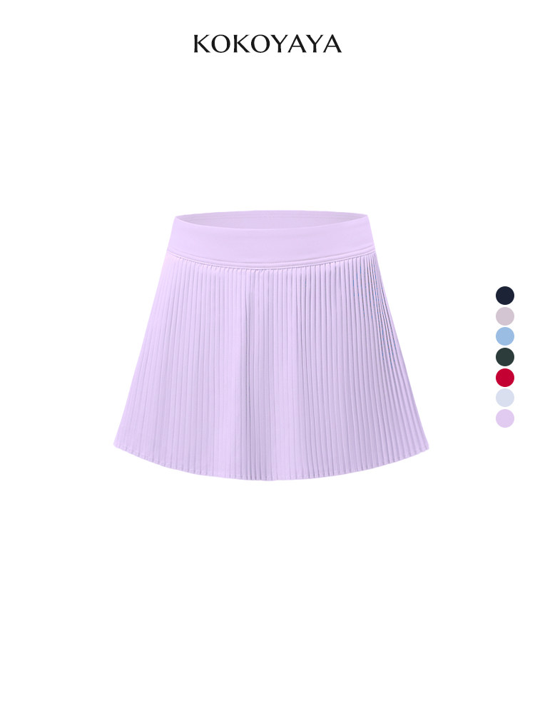 kokoyaya tennis short skirt, quick-drying badminton skirt, high-rise anti-exposure A-line marathon tennis skirt